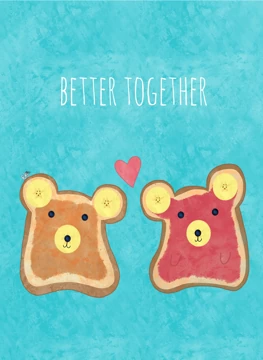 Better Together PB&J Love card