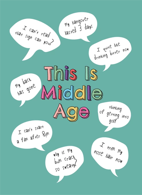 This Is Middle Age - For Him Birthday Card