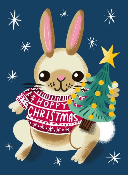 Hoppy Christmas Bunny