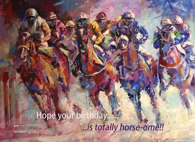 Hope your birthday is totally horse-ome