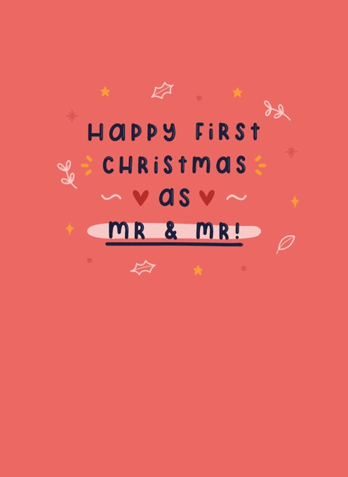 Happy First Christmas as Mr & Mr