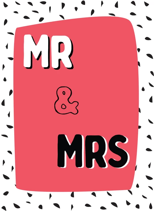 Mr And Mrs - Happy Wedding Day