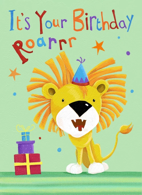 Kids Birthday Lion Roar