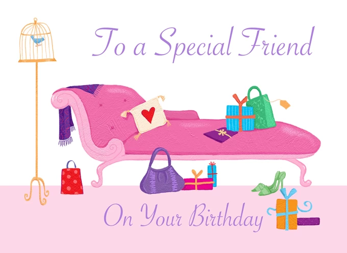 Friend Birthday Chaise Handbags & Shoes