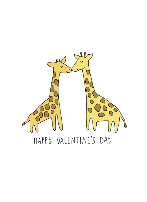 Happy Valentine's Day Giraffes