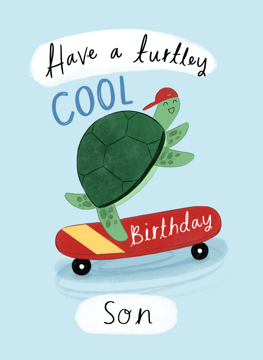Turtley Cool Birthday Son