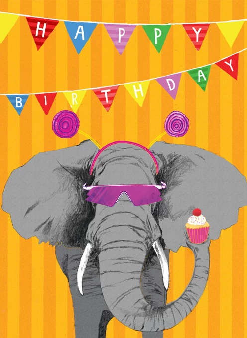 Elephant Happy Birthday