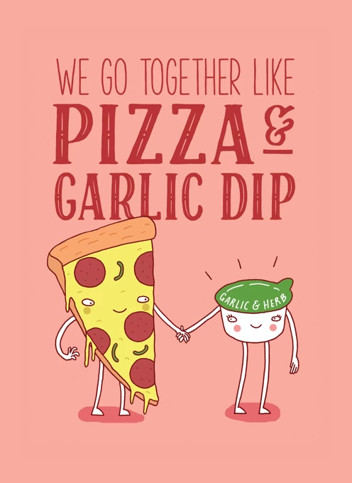 Pizza and Garlic Dip