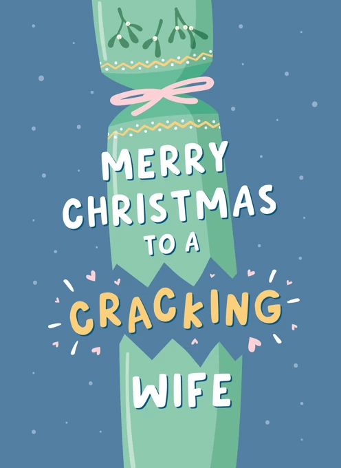 Cracking Wife Christmas Card