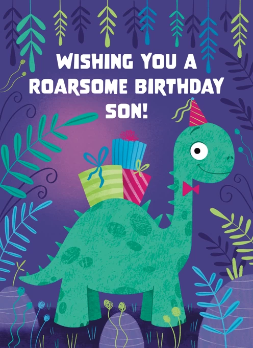 Dinosaur Son Birthday Card