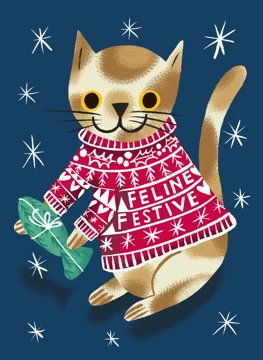 Feline Festive Christmas Cat