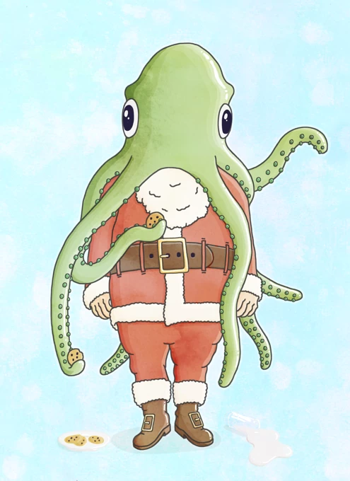 Octopus Santa