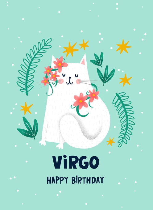 Virgo Birthday Card
