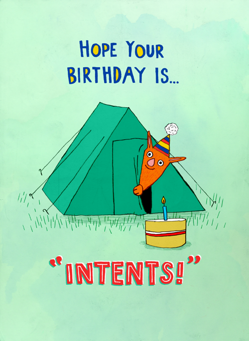 "Intents" Birthday - Cute Tent Festival Design