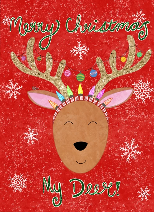 Merry Christmas My Deer Holiday Card