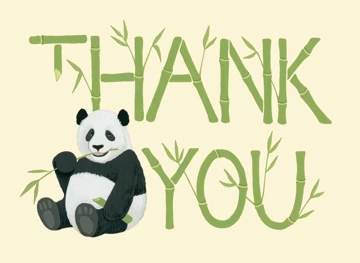 Bamboo Panda Thank You