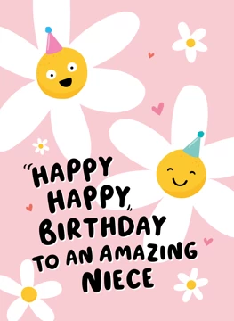 Happy Daisies Niece Birthday Card