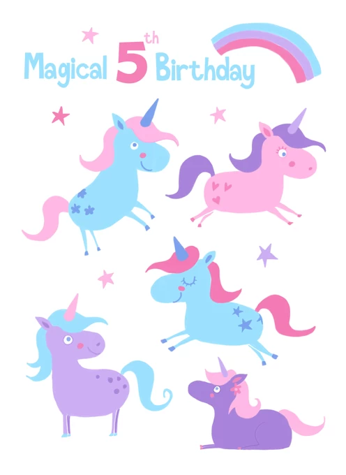 5th Birthday Unicorns