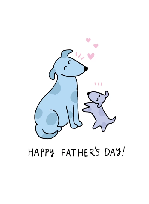 Akita Happy Fathers Day Dog Greeting Card The Doggo Collection