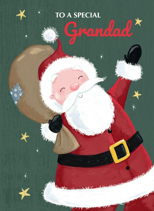 Grandad Christmas Holiday Santa Wave