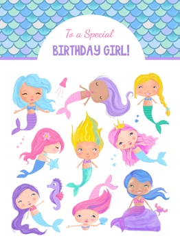 Mermaids Birthday Girl