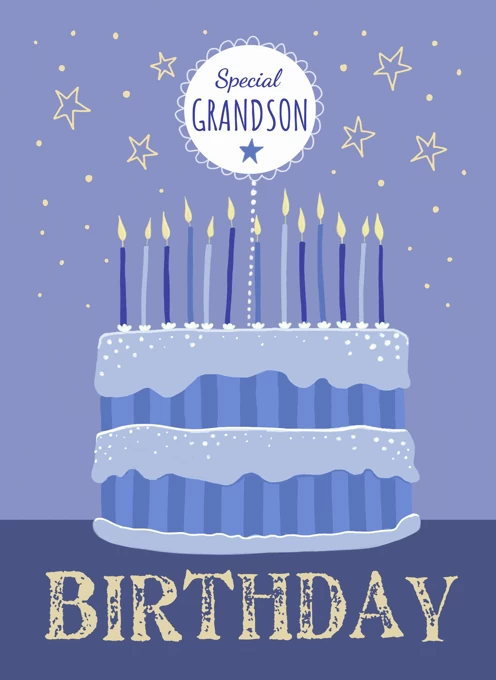 Grandson Blue Cake