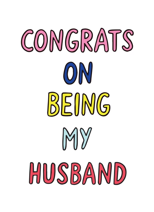 Congrats On Being My Husband