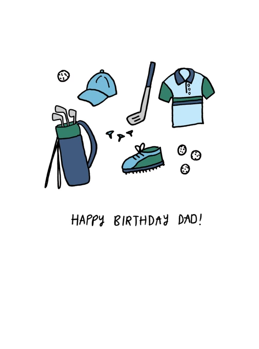 Golf Happy Birthday Dad