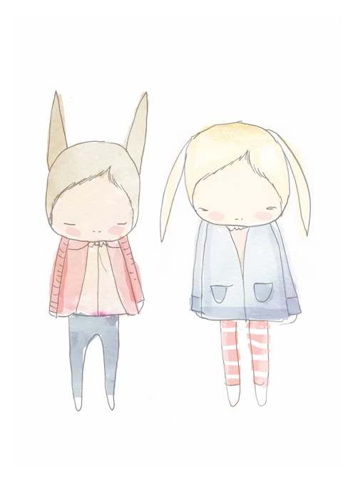Quirky Rabbit Friends