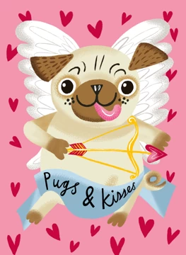 Valentine Pugs & Kisses!