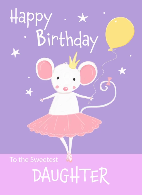 Daughter Birthday Ballet Mouse