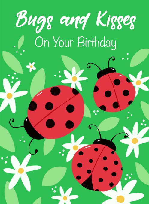 Birthday Bugs & Kisses Ladybug