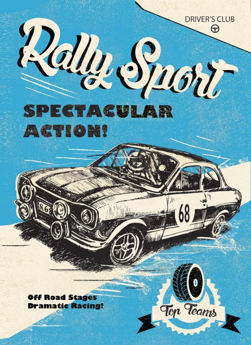 Rally Sport Blank Card