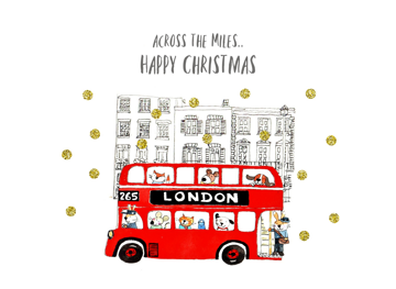 Across the miles London Christmas bus
