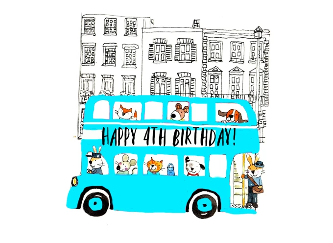 4th Blue Birthday Bus