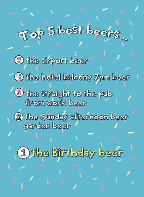 Favourite Beers - Happy Birthday