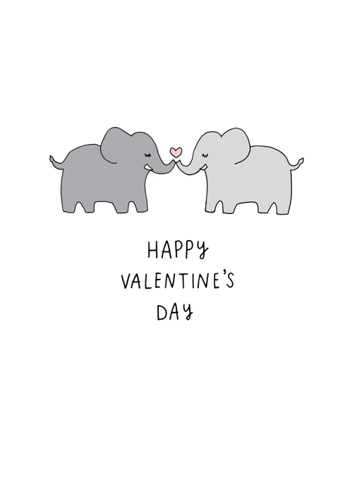 Happy Valentine's Day Elephants