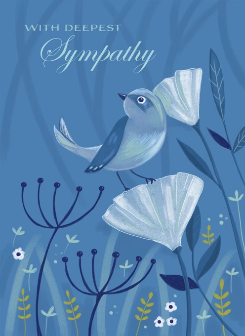 Sympathy Blue Bird Floral