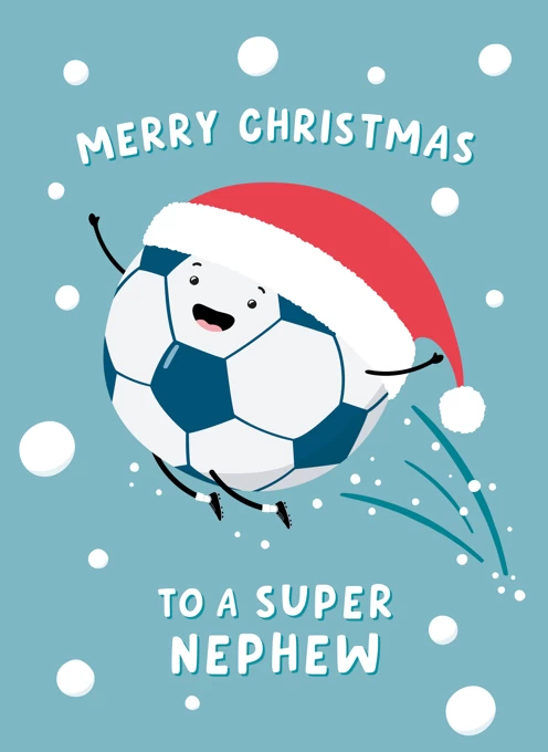 Football Christmas Card For Nephew